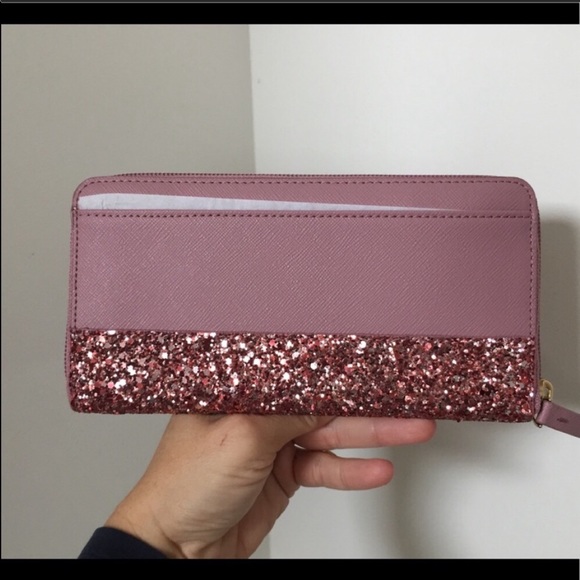 Kate spade pink glitter wallet / clutch - Picture 3 of 4